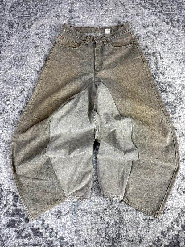 Pantalon baggy jean large Japanese balloon streetwear JNCO y2k vintage hip-hop taille S n•206