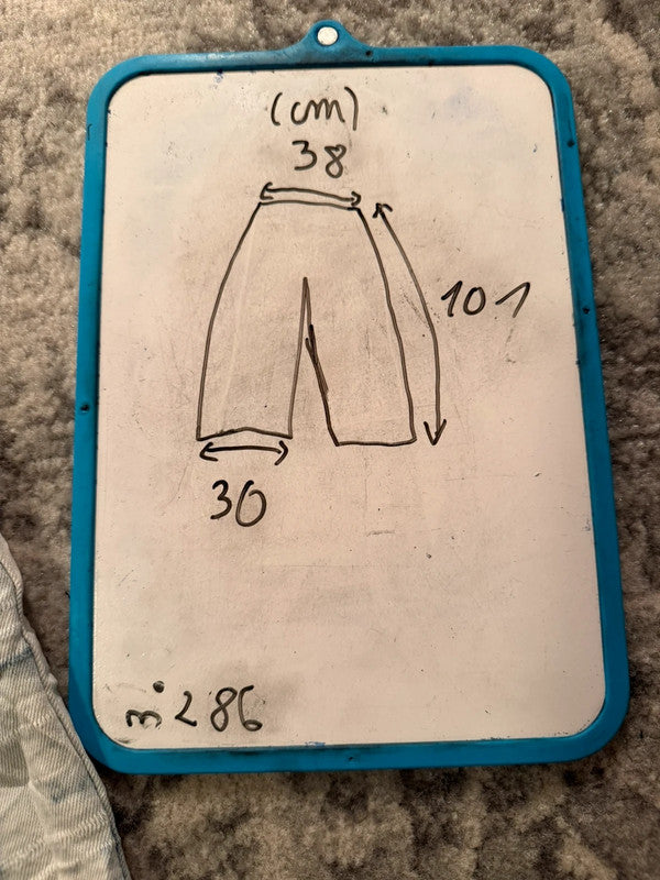 Pantalon baggy jean large Japanese balloon streetwear JNCO y2k vintage hip-hop taille S n•286