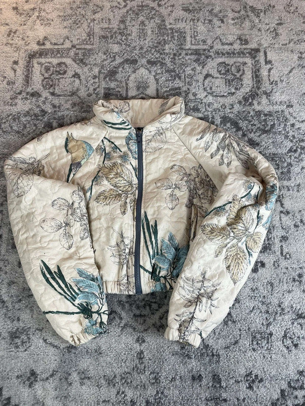 Veste crop-top upcyclé handmade rework style vintage taille S n•374