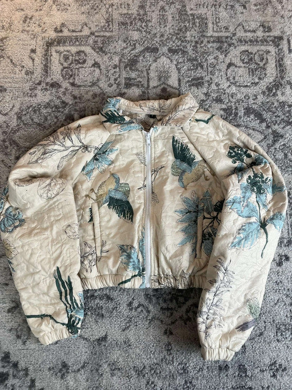 Veste crop-top upcyclé handmade rework style vintage taille S n•372