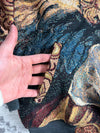 Manteau en tapisserie design unique vintage fait main upcyclé retravaillé tissé taille M n•450