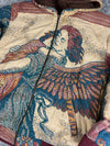 Manteau en tapisserie design unique vintage fait main upcyclé retravaillé tissé taille M n•447