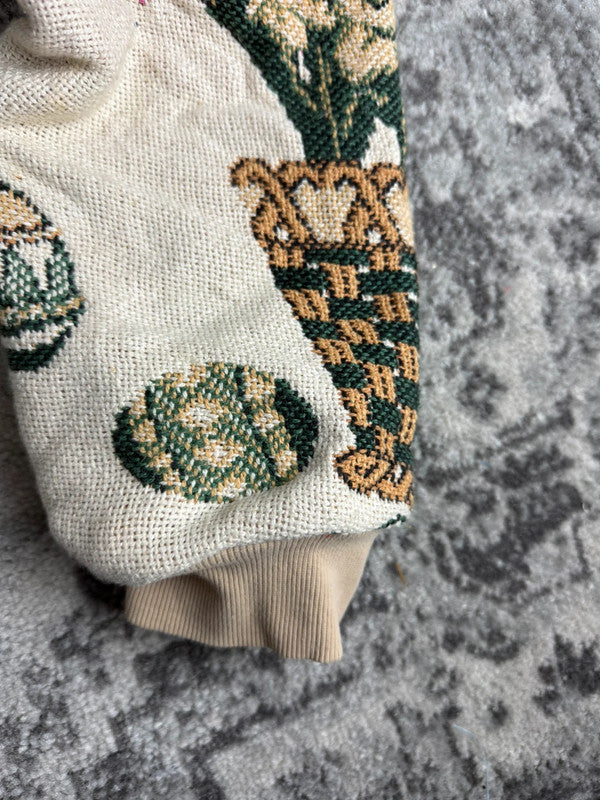 Manteau en tapisserie design unique vintage fait main upcyclé retravaillé tissé taille XL n•442