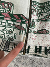Manteau en tapisserie design unique vintage fait main upcyclé retravaillé tissé taille XL n•441