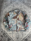 Manteau en tapisserie design unique vintage fait main upcyclé retravaillé tissé taille XL n•439