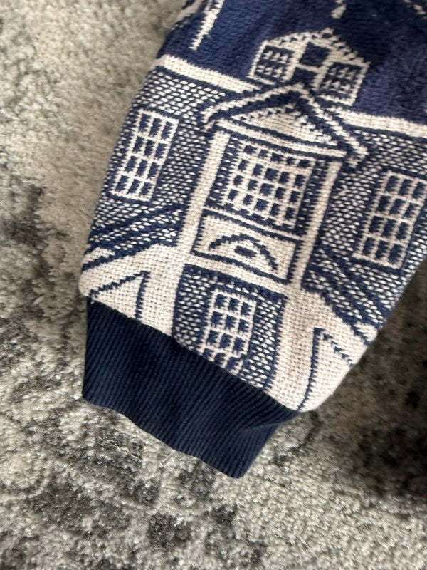 Manteau en tapisserie design unique vintage fait main upcyclé retravaillé tissé taille XL n•438