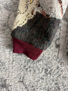 Manteau en tapisserie design unique vintage fait main upcyclé retravaillé tissé taille M n•437