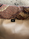Manteau en tapisserie design unique vintage fait main upcyclé retravaillé tissé taille M n•437