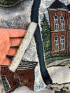 Manteau en tapisserie design unique vintage fait main upcyclé retravaillé tissé taille M n•436