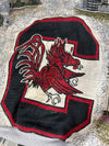 Manteau en tapisserie design unique vintage fait main upcyclé retravaillé tissé taille M n•436