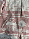 Manteau en tapisserie design unique vintage fait main upcyclé retravaillé tissé taille M n•435