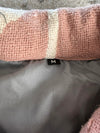 Manteau en tapisserie design unique vintage fait main upcyclé retravaillé tissé taille M n•435