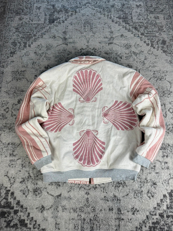 Manteau en tapisserie design unique vintage fait main upcyclé retravaillé tissé taille M n•435