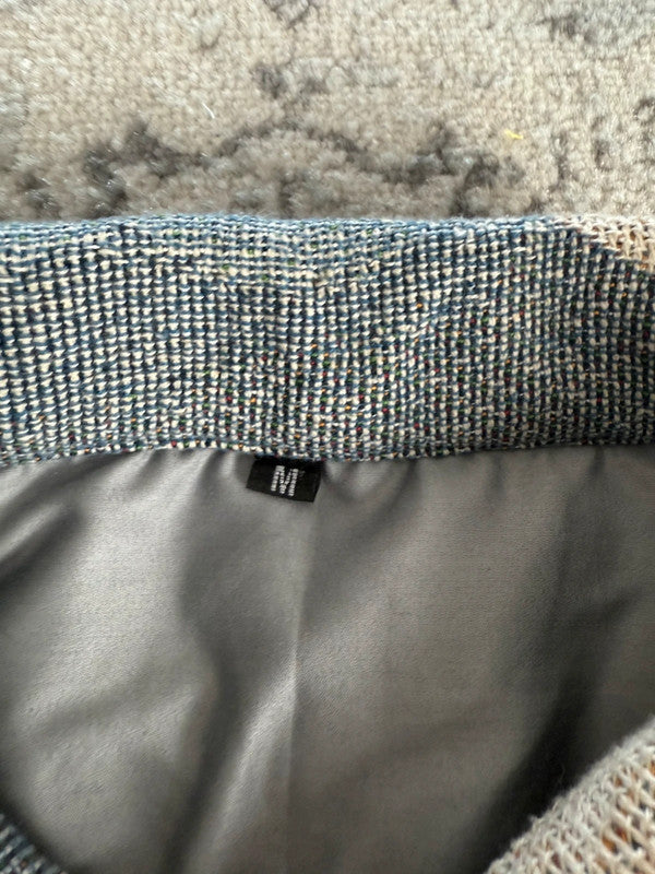 Manteau en tapisserie design unique vintage fait main upcyclé retravaillé tissé taille M n•433