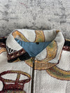 Manteau en tapisserie design unique vintage fait main upcyclé retravaillé tissé taille L n•431,5
