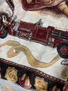 Manteau en tapisserie design unique vintage fait main upcyclé retravaillé tissé taille L n•431,5