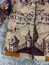 Manteau en tapisserie design unique vintage fait main upcyclé retravaillé tissé taille L n•431