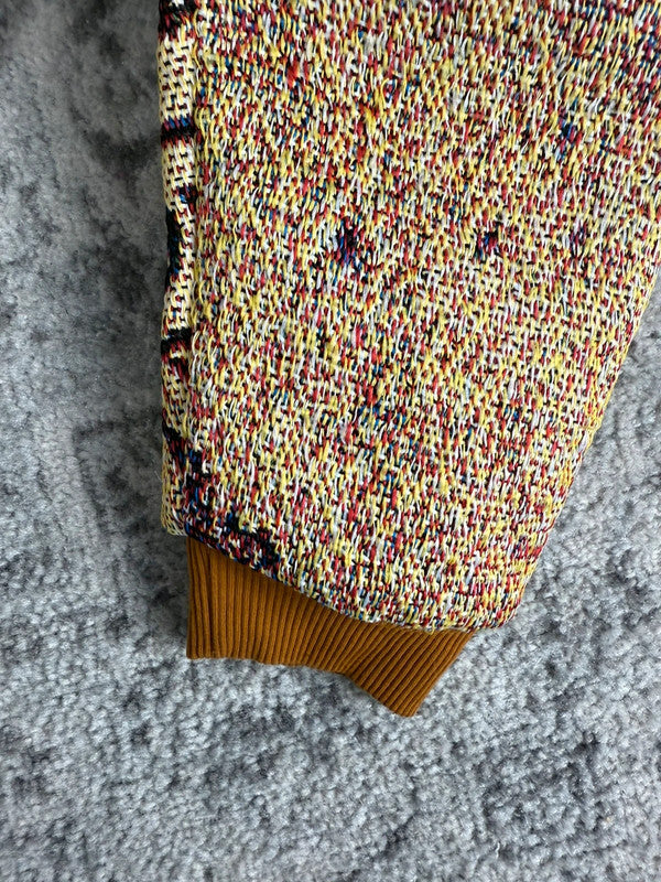 Manteau en tapisserie design unique vintage fait main upcyclé retravaillé tissé taille L n•431