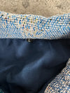 Manteau en tapisserie design unique vintage fait main upcyclé retravaillé tissé taille L n•430