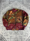 Manteau en tapisserie design unique vintage fait main upcyclé retravaillé tissé taille L n•429