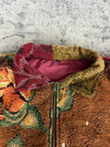 Manteau en tapisserie design unique vintage fait main upcyclé retravaillé tissé taille L n•429