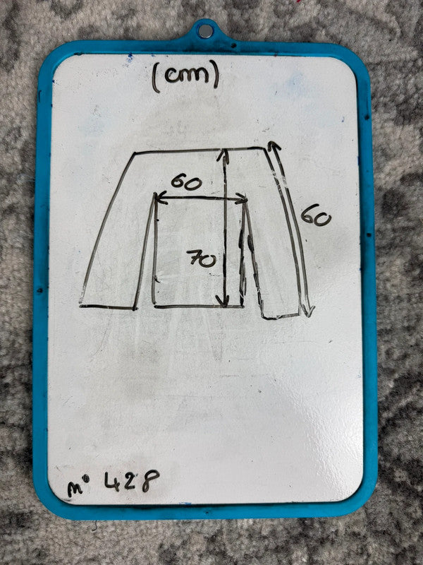 Manteau en tapisserie design unique vintage fait main upcyclé retravaillé tissé taille L n•428