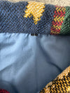 Manteau en tapisserie design unique vintage fait main upcyclé retravaillé tissé taille L n•428