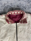 Manteau en tapisserie design unique vintage fait main upcyclé retravaillé tissé taille M n•424