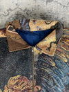 Manteau en tapisserie design unique vintage fait main upcyclé retravaillé tissé taille L n•423