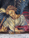 Manteau en tapisserie design unique vintage fait main upcyclé retravaillé tissé taille L n•423