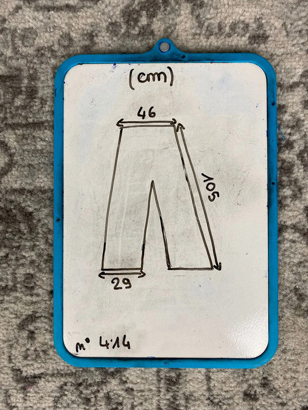 Pantalon baggy en tapisserie design unique vintage fait main upcyclé retravaillé taille 36US n•414