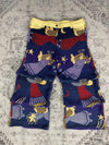 Pantalon baggy en tapisserie design unique vintage fait main upcyclé retravaillé taille 36US n•414