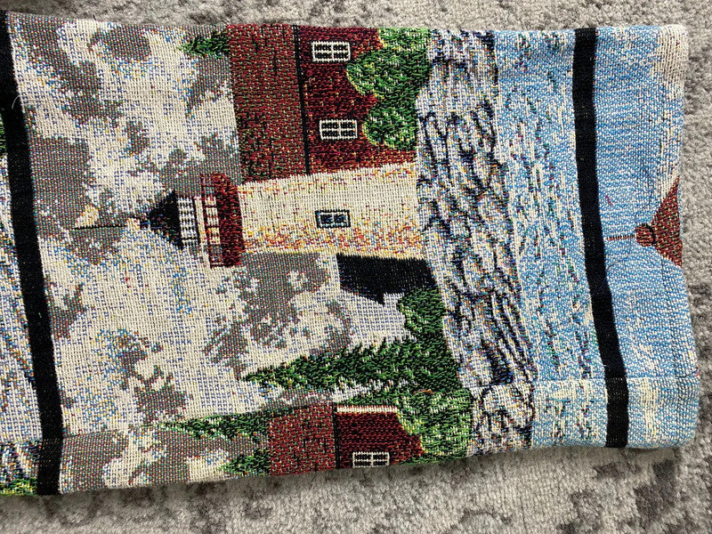 Pantalon baggy en tapisserie design unique vintage fait main upcyclé retravaillé taille 34US n•415