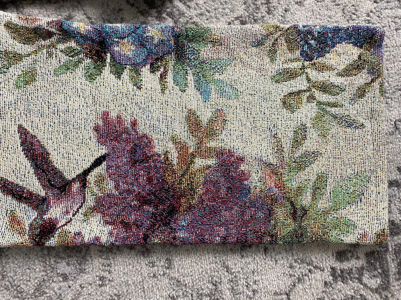 Pantalon baggy en tapisserie design unique vintage fait main upcyclé retravaillé taille M n•416