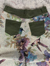Pantalon baggy en tapisserie design unique vintage fait main upcyclé retravaillé taille M n•416