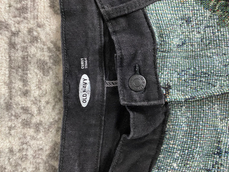 Pantalon baggy en tapisserie design unique vintage fait main upcyclé retravaillé taille S n•417