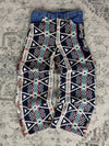 Pantalon baggy en tapisserie design unique vintage fait main upcyclé retravaillé taille M n•418
