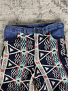 Pantalon baggy en tapisserie design unique vintage fait main upcyclé retravaillé taille M n•418