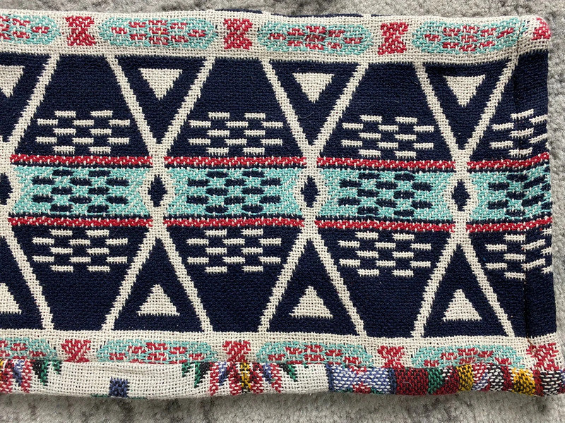 Pantalon baggy en tapisserie design unique vintage fait main upcyclé retravaillé taille M n•418