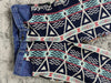 Pantalon baggy en tapisserie design unique vintage fait main upcyclé retravaillé taille M n•418