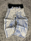 Pantalon baggy en tapisserie design unique vintage fait main upcyclé retravaillé taille L n•419