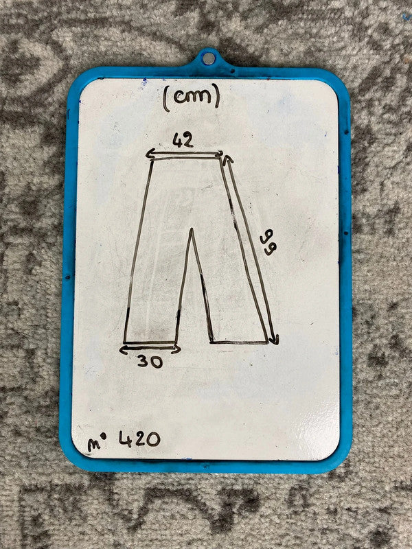 Pantalon baggy en tapisserie design unique vintage fait main upcyclé retravaillé taille M n•420