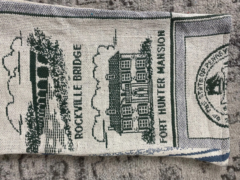 Pantalon baggy en tapisserie design unique vintage fait main upcyclé retravaillé taille M n•420