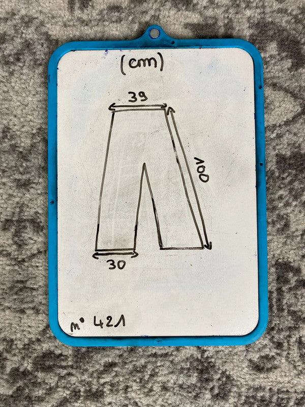 Pantalon baggy en tapisserie design unique vintage fait main upcyclé retravaillé taille M n•421