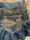Jupe dentelle y2k custom handmade grunge goth emo skirt jean taille S n•326