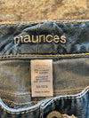 Jupe dentelle y2k custom handmade grunge goth emo skirt jean taille S n•326