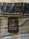 Jupe dentelle y2k custom handmade grunge goth emo skirt jean taille S n•328