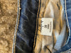 Jupe dentelle y2k custom handmade grunge goth emo skirt jean taille M n•331