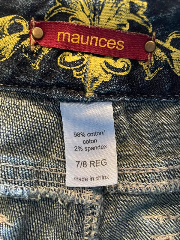 Jupe dentelle y2k custom handmade grunge goth emo skirt jean taille M n•332