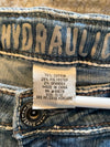 Jupe dentelle y2k custom handmade grunge goth emo skirt jean taille L n•334